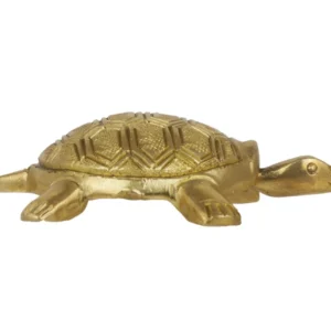 Vastu Feng Shui Brass Turtle – 2.8″ Solid Brass Figurine