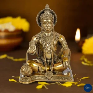 Lord Hanuman Ji Idol – Pure Brass, Spiritual Home & Office Decor