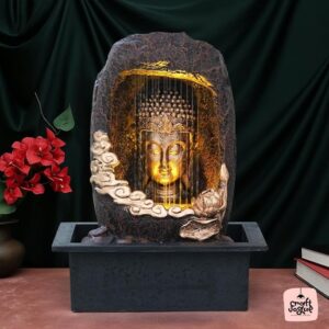Buddha Cave Waterfall Fountain – Gold Brown Tabletop